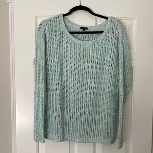 Talbots Sky Blue Open-Knit Sweater